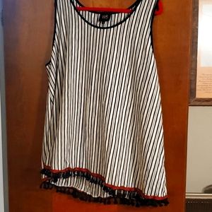 W5 striped tassel tank